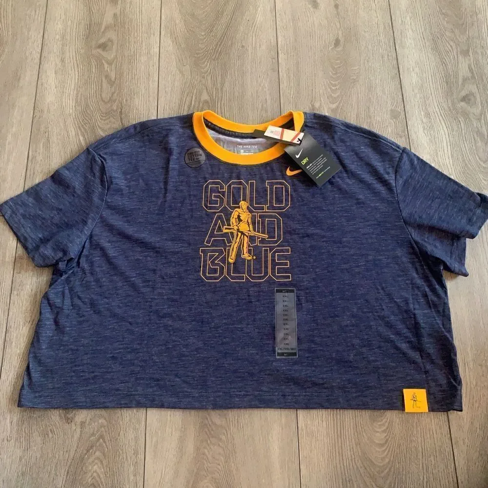 Nike Mountaineers football dri-fit cotton crop tee for woman